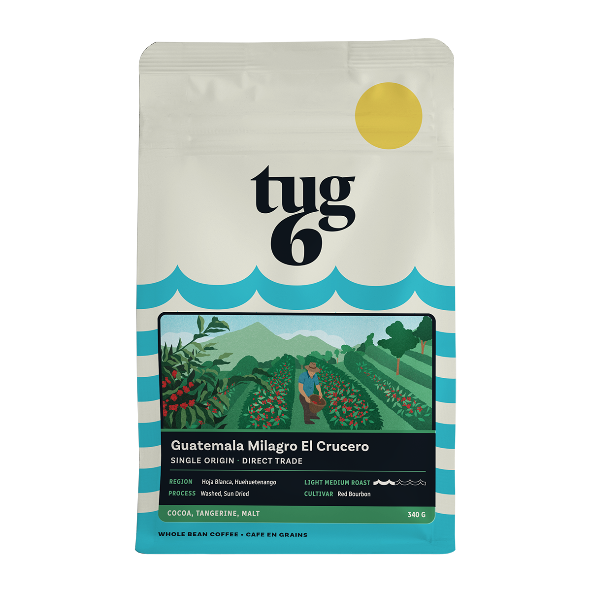 Tug 6 Single Origins Sampler Pack 3 x 200 g: KGM Collab, Colombia, Guatemala
